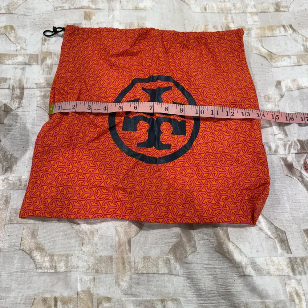 Tory Burch LOGOPink Orange black Duster large / extra large Bag with draw string